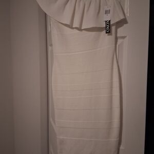 XOXO One Shoulder Cream Dress